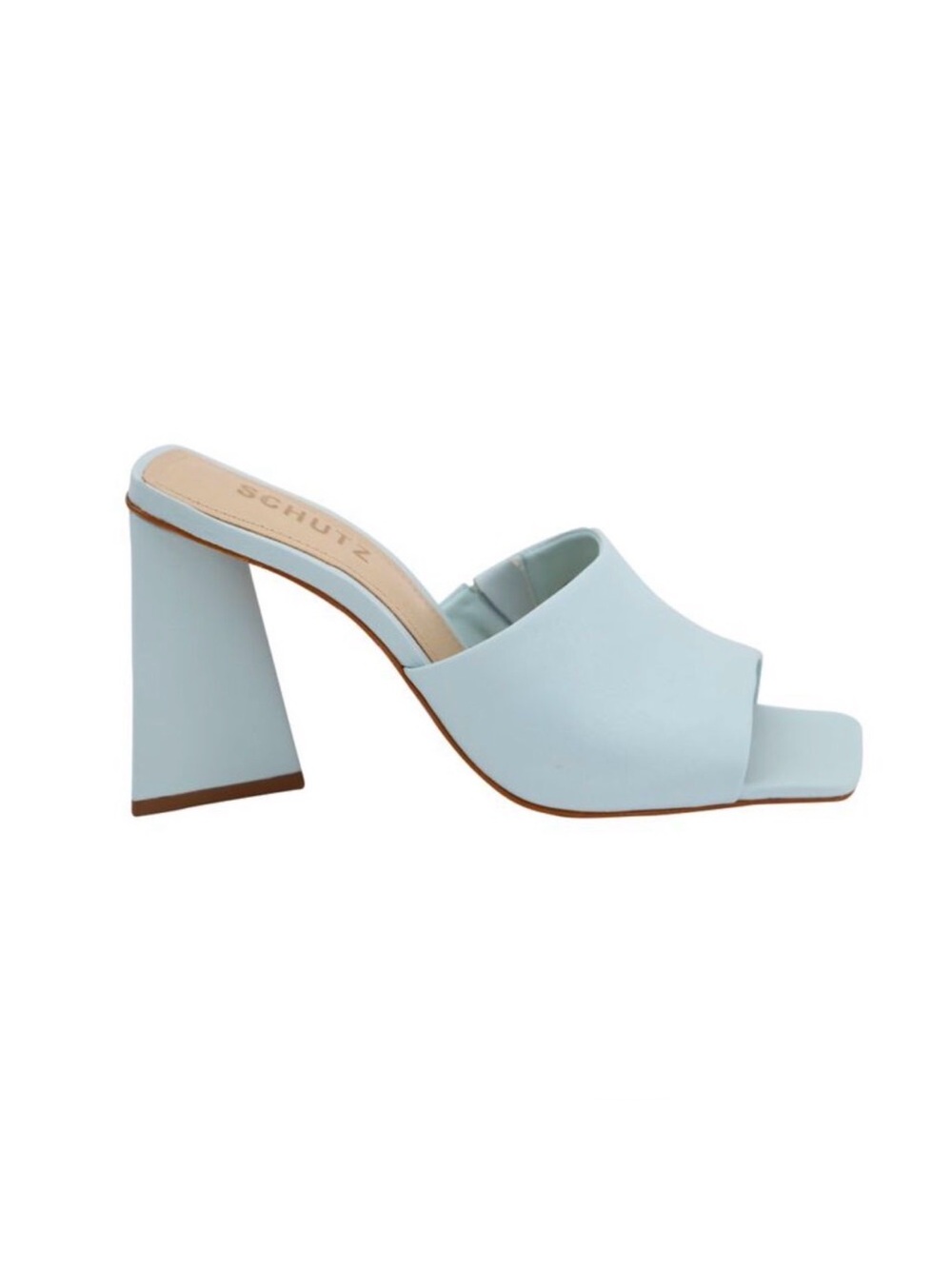 Schutz Lizah Nappa Leather Sandal in blue, 8.5